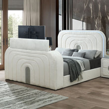 Load image into Gallery viewer, Shelyn - Bed With LED, TV Cabinet, Fireplace &amp; Bluetooth

