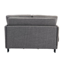 Load image into Gallery viewer, COOLMORE Convertible Sleeper Sofa Bed, Modern Velvet Loveseat Couch with Pull Out Bed, Small Love Seat Futon Sofa Bed with Headboard, 2 Pillows &amp; Side Pockets for Living Room
