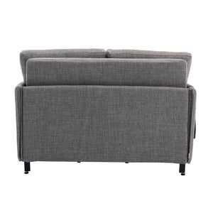 COOLMORE Convertible Sleeper Sofa Bed, Modern Velvet Loveseat Couch with Pull Out Bed, Small Love Seat Futon Sofa Bed with Headboard, 2 Pillows & Side Pockets for Living Room