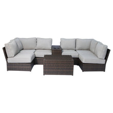 Load image into Gallery viewer, Stylish Modular Wicker Patio Seating Group
