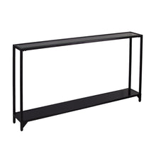 Load image into Gallery viewer, Glass Frame Console Table With Shelves - Clear / Black
