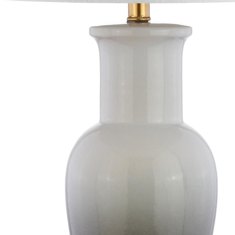 32" Novelty Table Lamp With Drum Shade - Gold / White