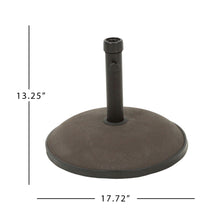 Load image into Gallery viewer, Holder Round Umbrella Base 33 Lbs Concrete - Brown
