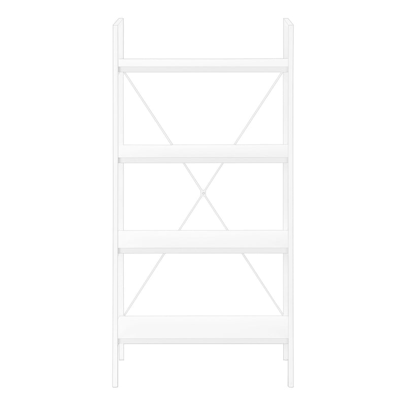 Four Tier Etagere Bookcase (489799) - White