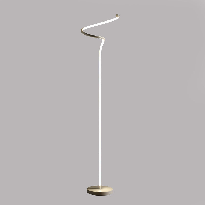 LED Novelty Curvy Spiral Floor Lamp - White
