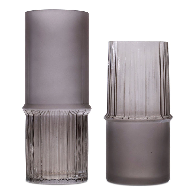 Cylinder Table Vases (Set of 2) - Gray