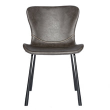 Load image into Gallery viewer, Upholstered Leather Dining Chairs (Set of 2) - Gray
