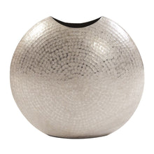 Load image into Gallery viewer, Hammered Round Table Vase - Silver
