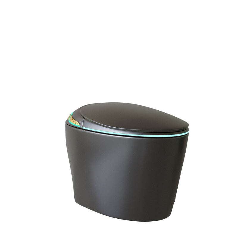 Unique Smart Toile With Built In Bidet, Auto Open / Close Seat, Foot Sensor, LED Display, Night Light, Warm Water & Dryer Ceramic
