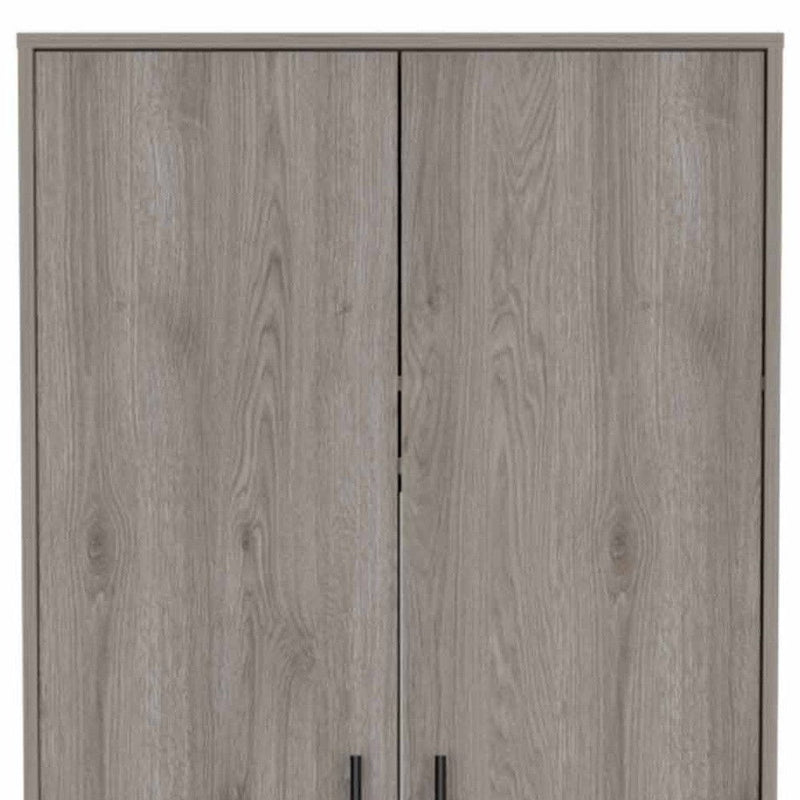 Tall Two Door Closet - Light Gray