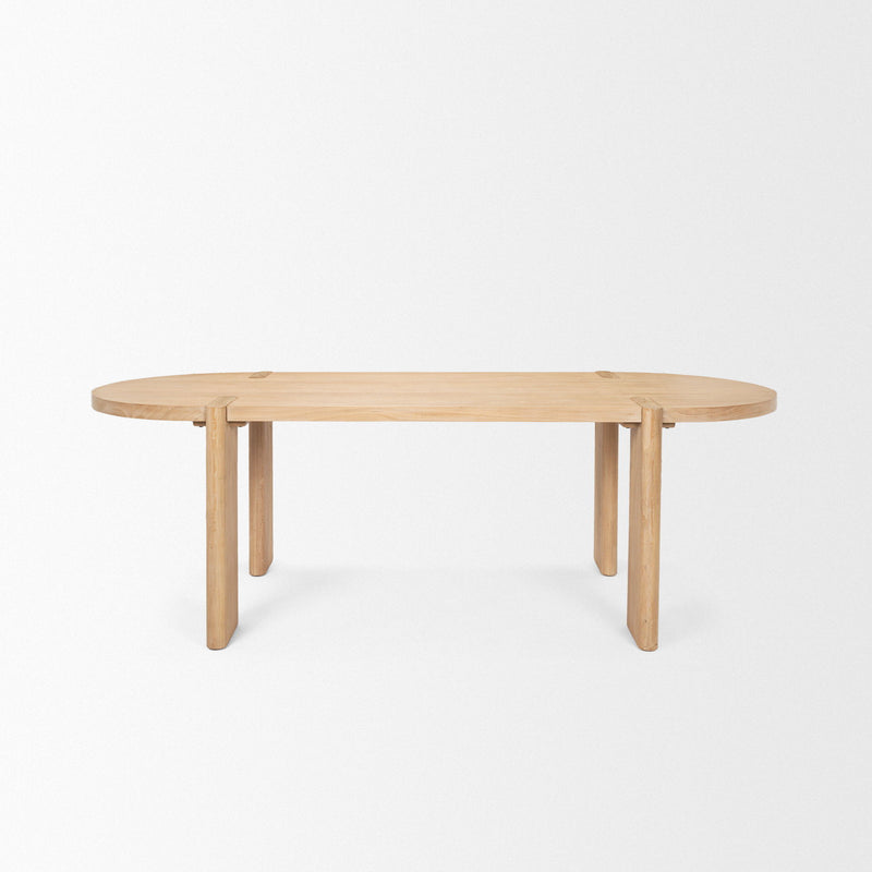 91" Wood Oval Dining Table - Brown