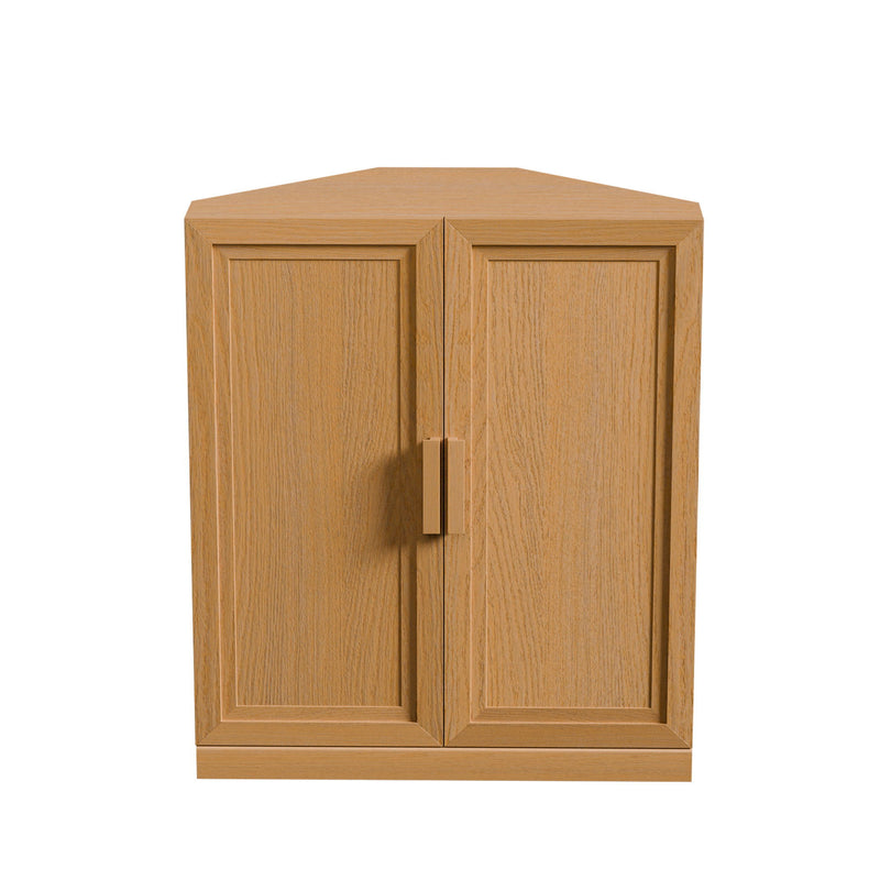 31" Wood Corner Accent Cabinet - Natural