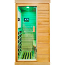 Load image into Gallery viewer, Infrared Sauna Room Single Room With Hemlock Frame, 6 Heating Plates, Built-In Lights And Bluetooth Audio - Natural
