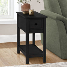 Load image into Gallery viewer, Accent End Table, 2 Tier, Narrow, Lamp, Storage Drawer, Charming Design
