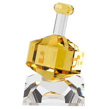 Load image into Gallery viewer, Mouth Blown Dreidel On Stand - Amber
