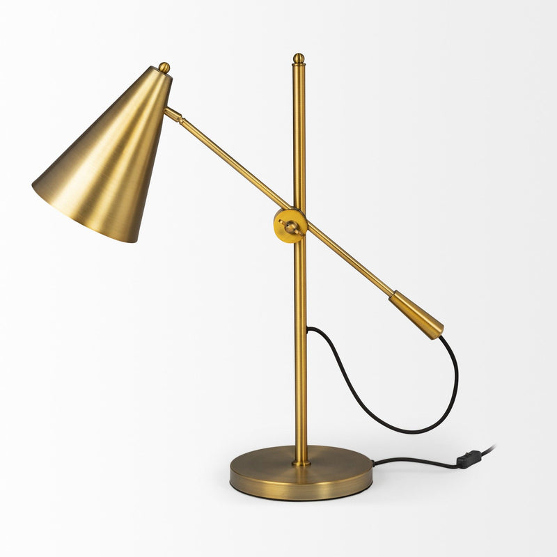Lamp Base LED With Gold Shade - Gold