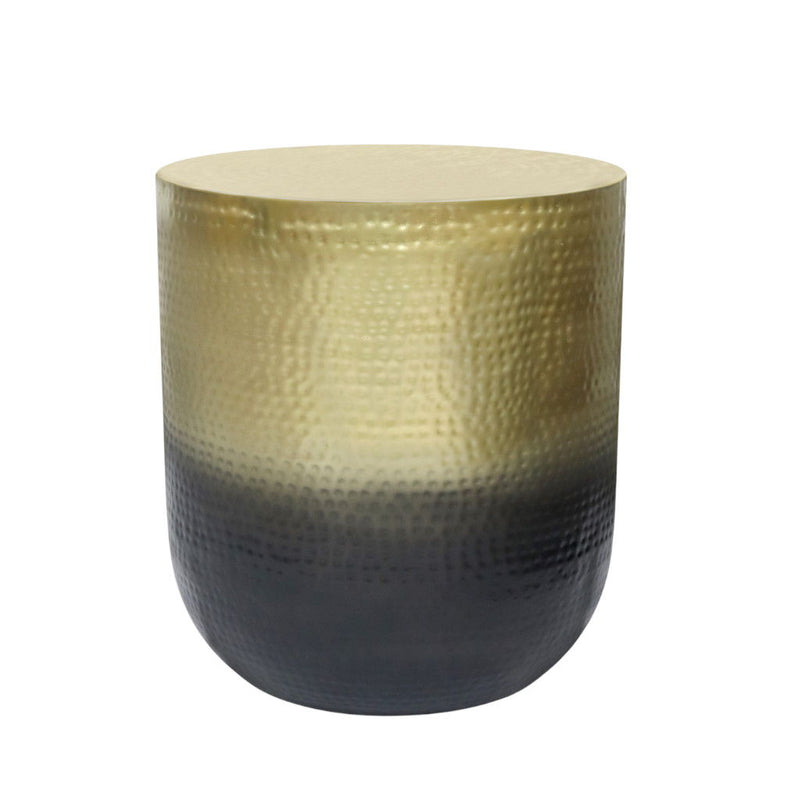 22" Round Metal End Table - Gold