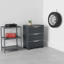 Load image into Gallery viewer, 30" Heavy Duty Plastic Three Drawer Utility Cabinet - Dark Gray
