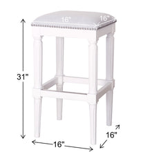 Load image into Gallery viewer, Square Stool With Upholstered Seat
