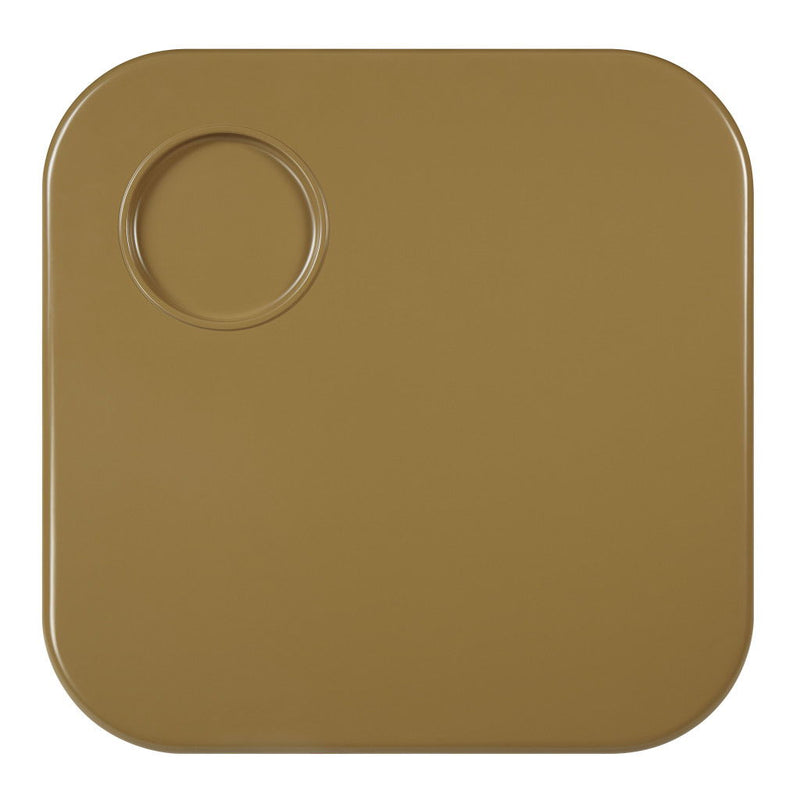 Golden Wood Square Coffee Table - Gold / Brown