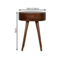 Load image into Gallery viewer, Nordic Chestnut Circular Nightstand
