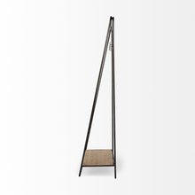 Load image into Gallery viewer, Pipe Metal And Wood Shelf Hall Tree - Black
