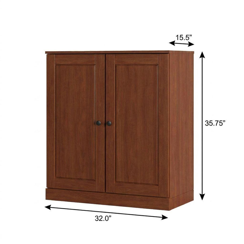 Twenty Pair Solid Woodshoe Storage Cabinet (752359) - Coffee