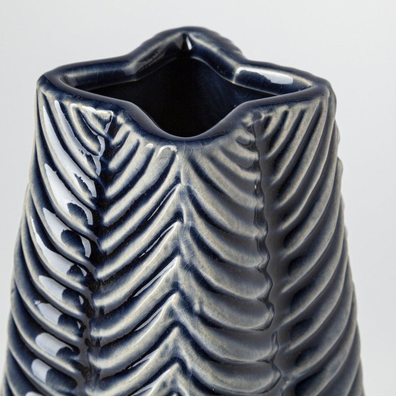 Abstract Table Vase - Navy Blue / White