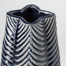 Load image into Gallery viewer, Abstract Table Vase - Navy Blue / White
