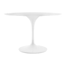Load image into Gallery viewer, 48" Fiberglass And Metal Dining Table - White
