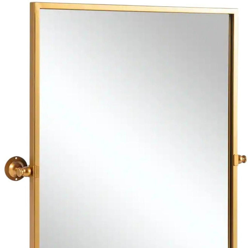 38'' Metal Framed Bathroom Vanity Mirror - Gold
