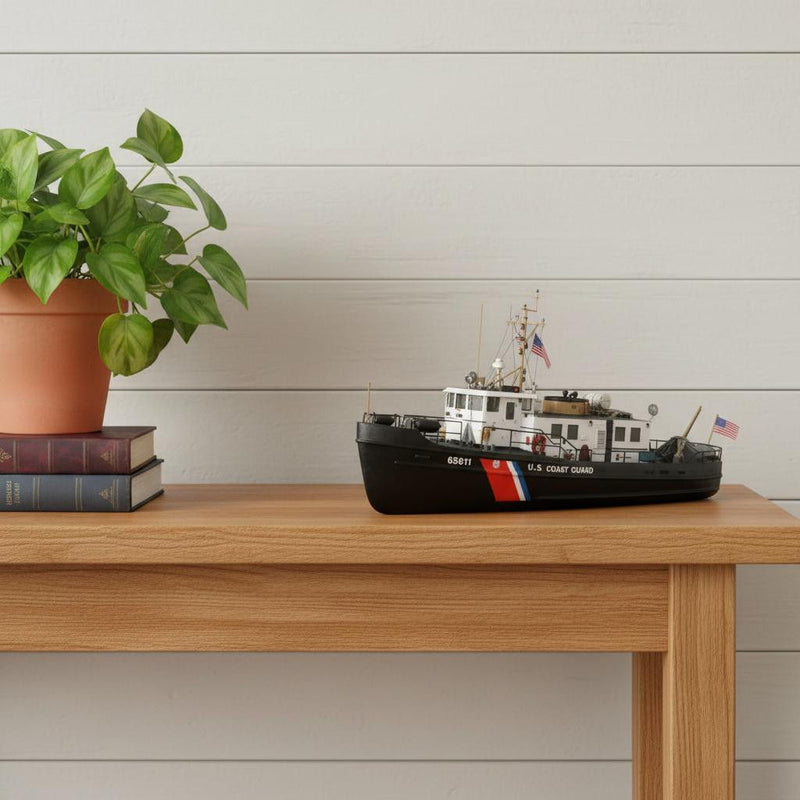 Hand Painted Model Boat (624423) - Black / White