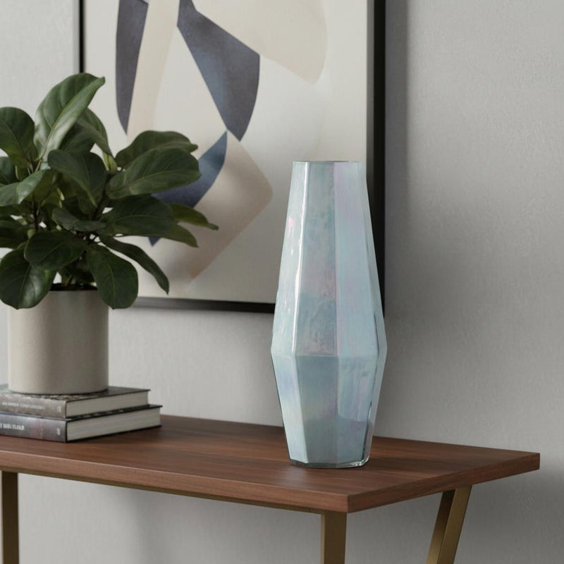 Cylinder Table Vase - Blue / Opal
