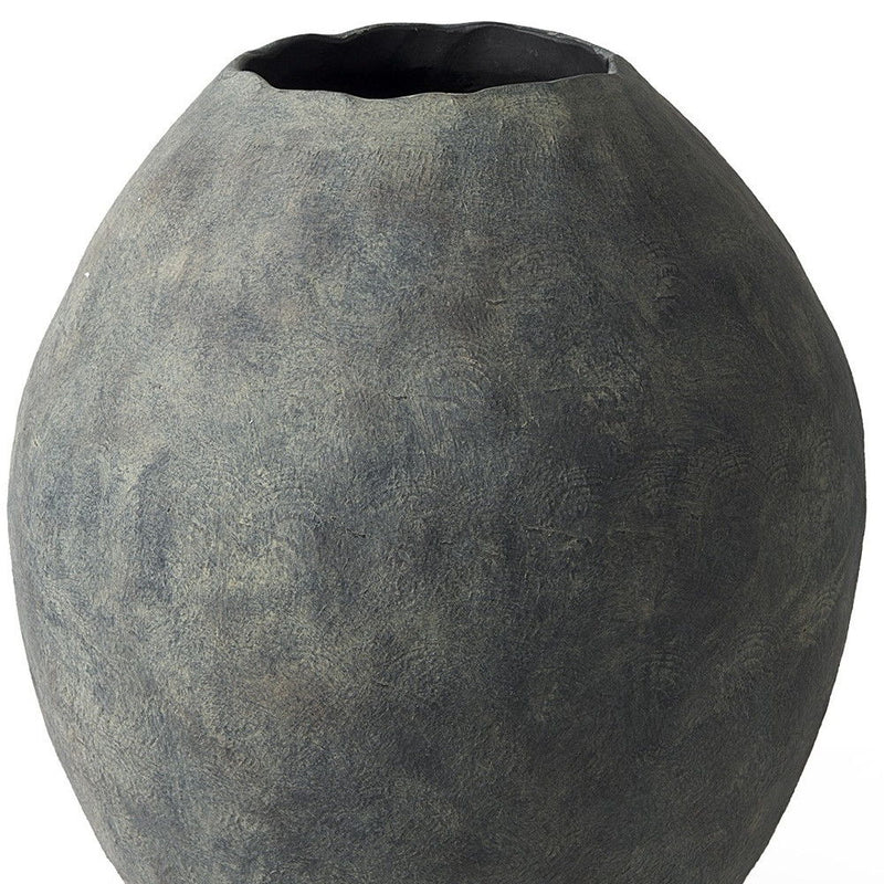 Oval Floor Vase - Gray