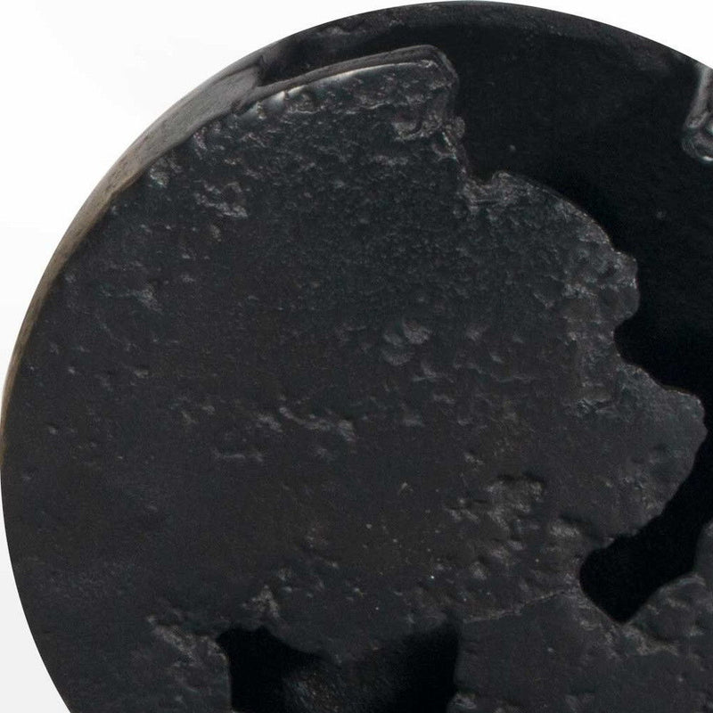Hammered Round Table Vase - Black