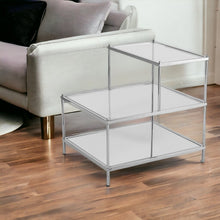 Load image into Gallery viewer, Glass Mirrored End Table - Clear / Silver

