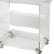 Load image into Gallery viewer, Acrylic Rolling Server Bar Cart - Clear
