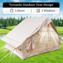 Load image into Gallery viewer, Inflatable Glamping Tent For 4 - 6 People, Waterproof Outdoor Tent With Pump - Khaki
