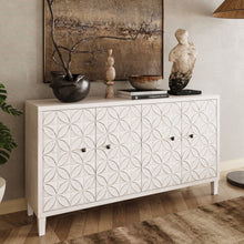 Load image into Gallery viewer, Accent Cabinet 4 Door Wooden Cabinet Sideboard Buffet Server Cabinet Storage Cabinet, For Living Room, Entryway, Hallway, Office, Kitchen And Dining Room - White Wash
