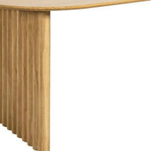 Load image into Gallery viewer, 79" Solid Wood Mirrored Double Pedestal Base Oval Dining Table Top - Natural
