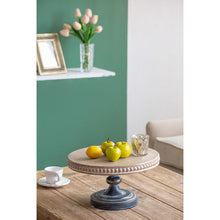 Load image into Gallery viewer, Wooden Display Stand With Beaded Trim - Black Brown
