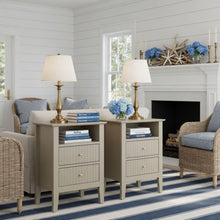Load image into Gallery viewer, Fluted Nightstand With 2 Drawers
