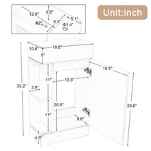 Load image into Gallery viewer, Modern Bathroom Vanity With Sink And 2 Tier Shelf
