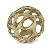 Load image into Gallery viewer, Hand Painted Decorative Orb Tabletop Sculpture (483246) - Gold
