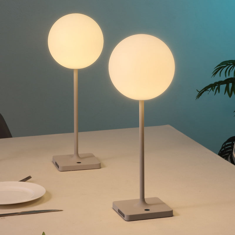 USB Table Lamps LED (Set of 2) - Gray