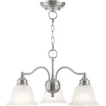 Load image into Gallery viewer, Dimmable Three Light Chandelier With Shades - Nickel
