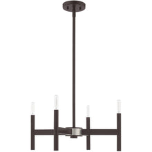 Load image into Gallery viewer, 20" Four Light Dimmable Chandelier With Shades - Bronze
