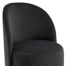 Load image into Gallery viewer, Velvet Curved Back Swivel Dining Arm Chair - Black
