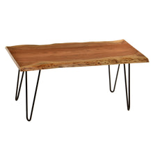 Load image into Gallery viewer, Solid Wood And Iron Coffee Table - Natural And Black

