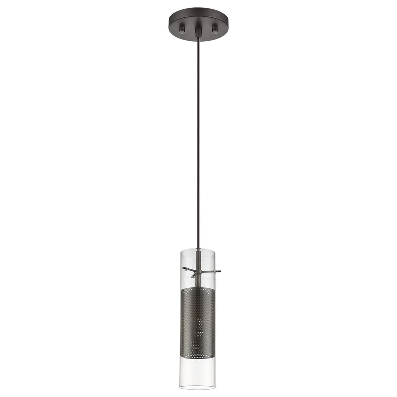 Glass Mesh Shade Hanging Light - Bronze